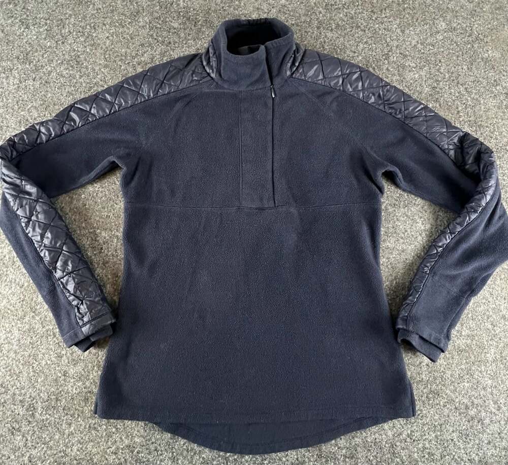 Athleta Vortex Half Zip Pullover Size M Black Quilted Fleece
